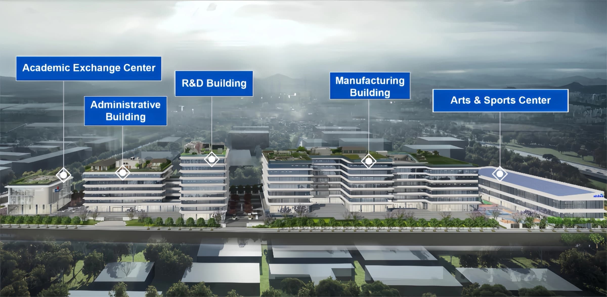 Производственная база Xishan: R&D, Manufacturing, Academic Exchange Center